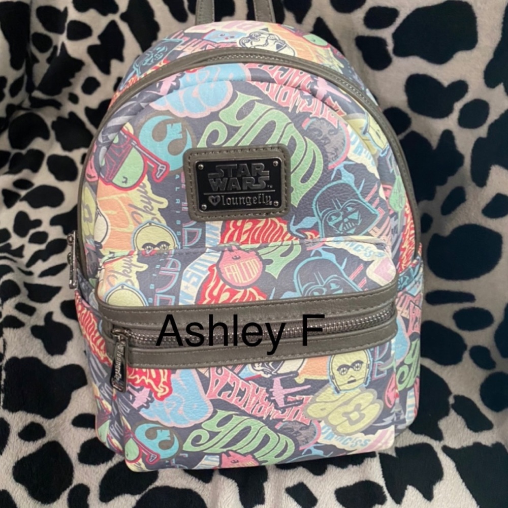 Star Wars graffiti loungefly backpack heart logo